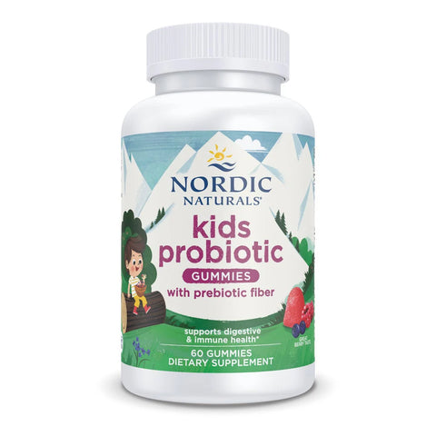 Nordic Kids Probiotic Gummies 60s with prebiotic fiber