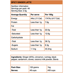 Jomeis Spicy Ginger Latte 120g Caffeine free