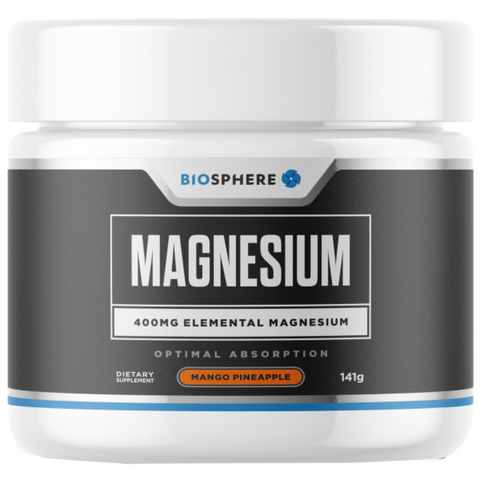 Biosphere Magnesium Powder Mango Pineapple 141g small tub