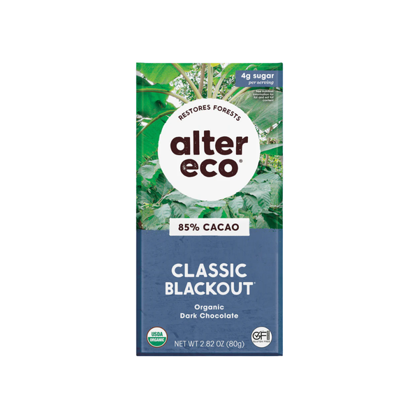 Alter Eco Classic Blackout 85% Chocolate Bar 80g