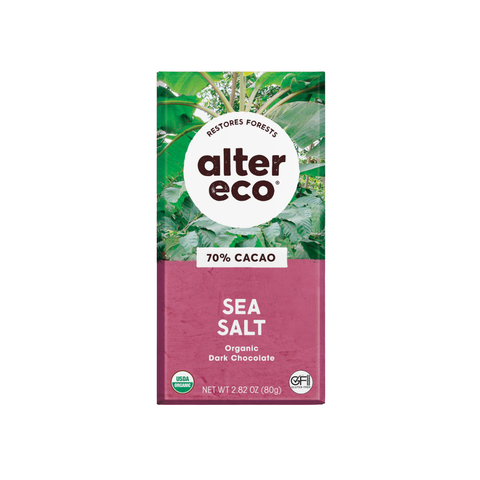 Alter Eco Sea Salt 70% Chocolate Bar 80g