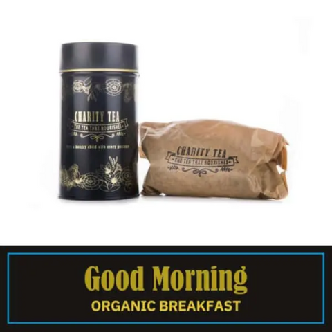 Charity Good Morning (tin) Org Breakfast Tea Loose (15-20 cups)
