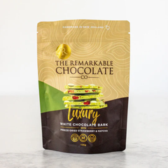 Remarkable White Choc Bark Strawberry Matcha latte 125g