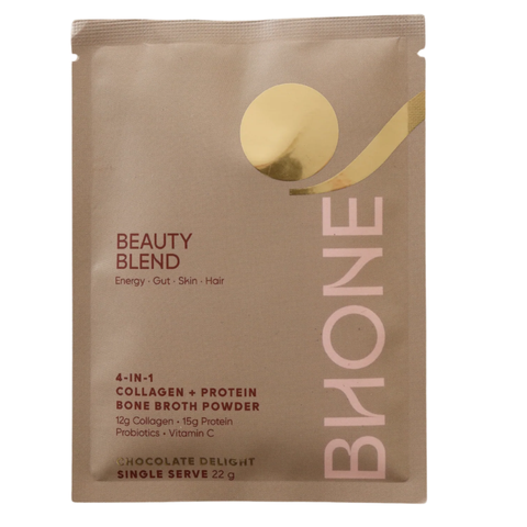 BHONE 22g Chocolate Delight Collagen + Protein Bone Broth Powder Sachet