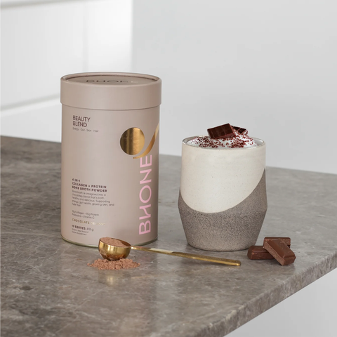 BHONE Chocolate Delight Collagen + Protein Bone Broth Powder 418g