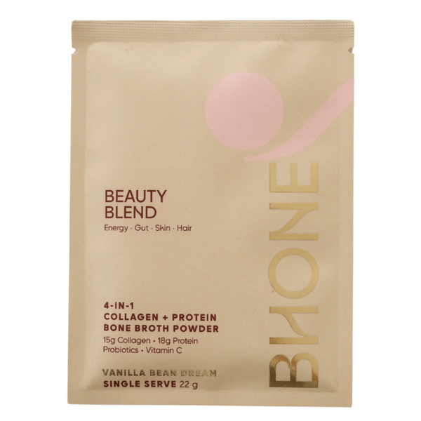 BHONE 22g Vanilla Bean Dream Collagen + Protein Bone Broth Powder Sachet
