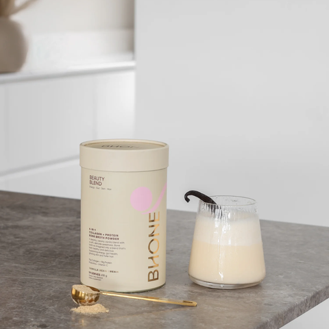 BHONE Vanilla Bean Dream Collagen + Protein Bone Broth Powder 418g