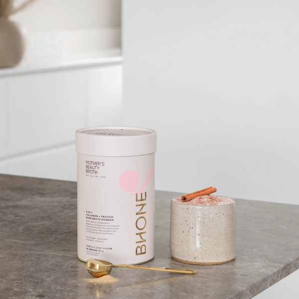 BHONE Vanilla Chai Haven Collagen + Protein Bone Broth Powder 418g