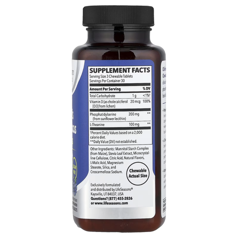 LifeSeasons Children's Calm+ Focus Chewables 90