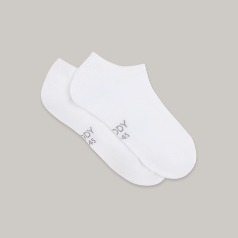 Boody Everyday No Show Socks White Small 34-40