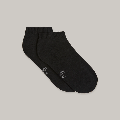 Boody Cushioned Ankle Sock Black Large (45-50)