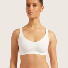 Boody Shaper Crop Bra White Small