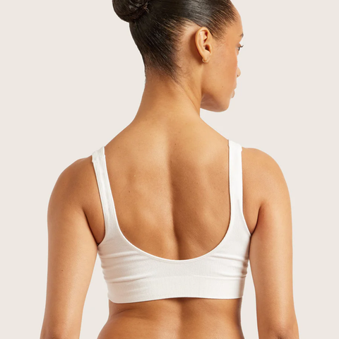 Boody Padded Shaper Crop Bra White Small