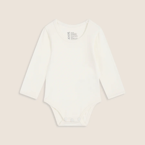 Boody Baby Long Sleeve Bodysuit natural white 3-6mth (OO)