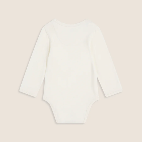 Boody Baby Long Sleeve Bodysuit natural white 3-6mth (OO)