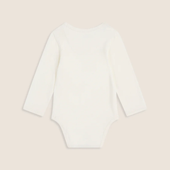 Boody Baby Long Sleeve Bodysuit natural white 3-6mth (OO)
