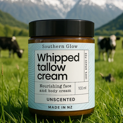 Southern Glow Unscented Whipped Tallow Cream 100ml