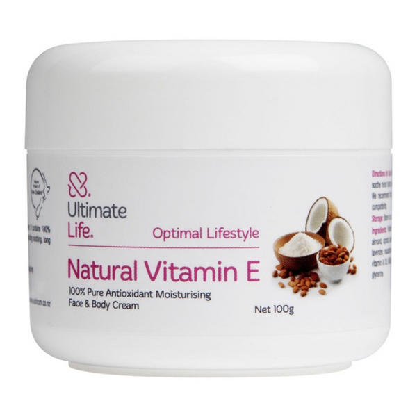 Ultimate Life Natural Vitamin E Cream 100g Pot