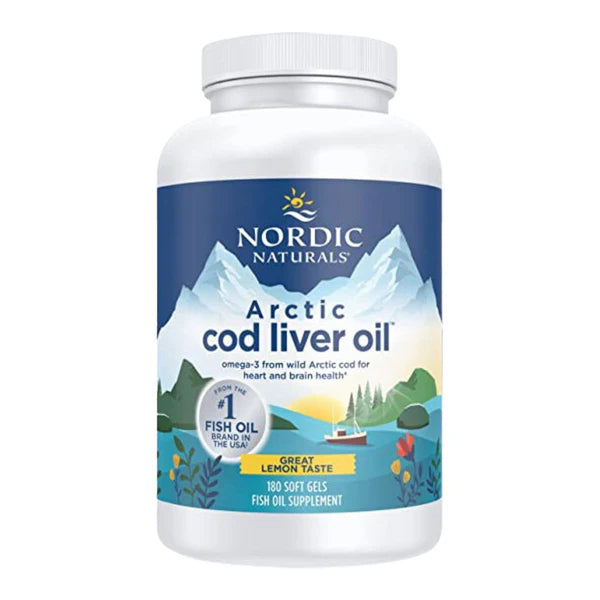 Nordic Arctic Cod Liver Oil Lemon 180 softgels