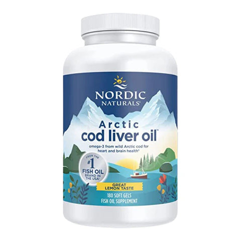 Nordic Arctic Cod Liver Oil Lemon 180 softgels