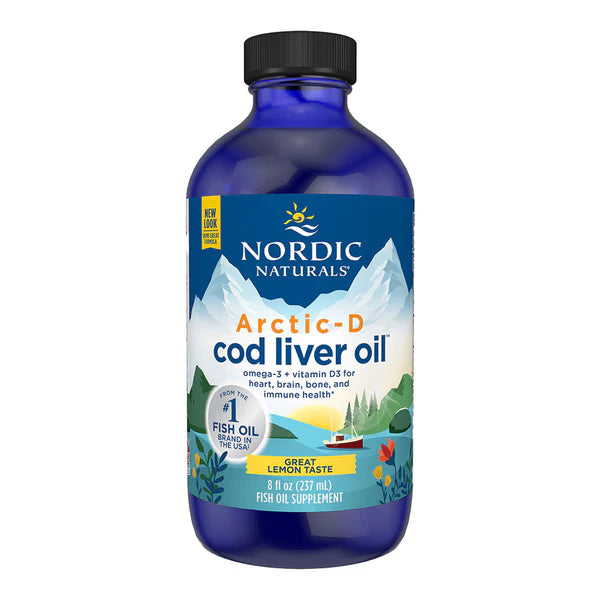 Nordic Arctic D Cod Liver Oil Lemon 237ml