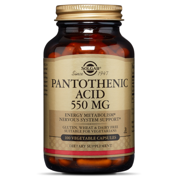 Solgar Pantothenic Acid 550mg (Vitamin B5) 50caps