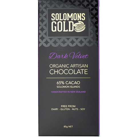 Solomons Gold Dark Velvet Chocolate 65% Cacao 85g