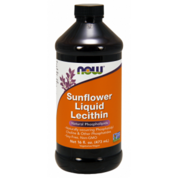 Now Sunflower Liquid Lecithin 473ml Non GMO