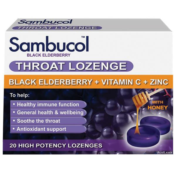 Sambucol Throat Lozenges 20pack